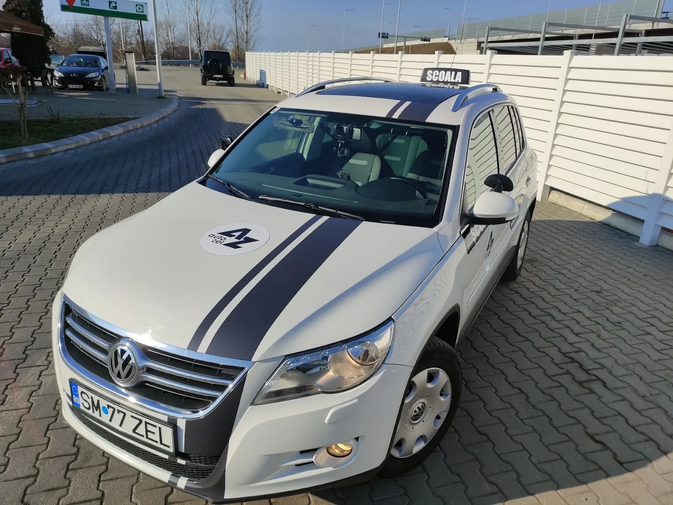 Mașină de școală Auto Zel — VW Tiguan — traseu
